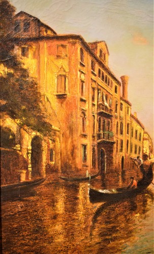 Paintings & Drawings  - Venice, reflections on the Canal - early 19th century